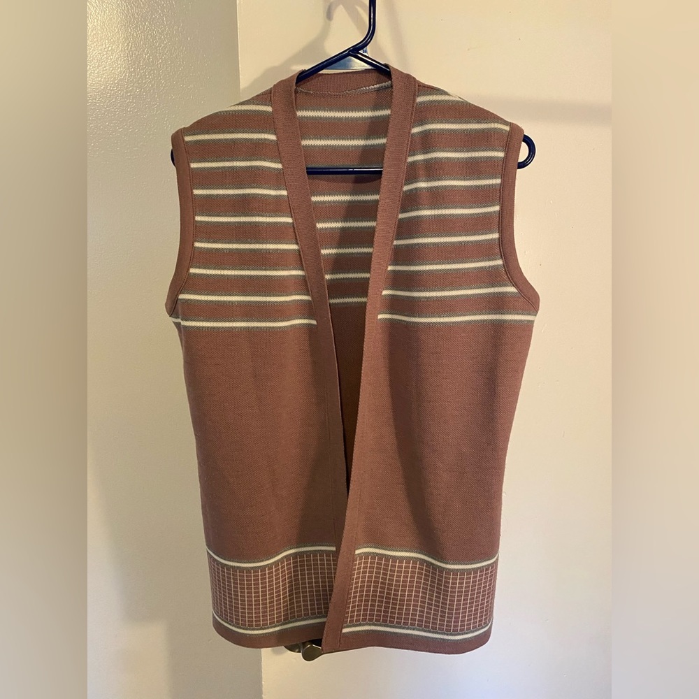 Light purple vintage Striped Sweater Vest